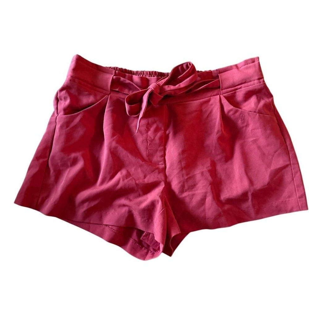 Star style Women's High-Rise Red Shorts with Belt Size‎ 1X Casual plus sized